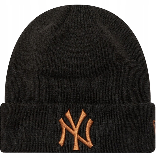 Изображение New Era League Essential New York Yankees Beanie Hat 60580722 Czarne OSFM