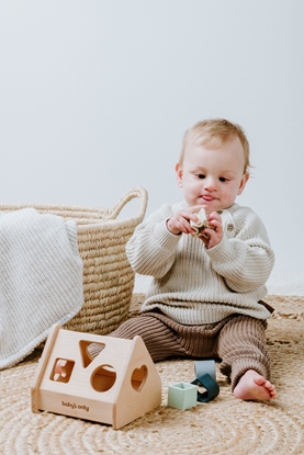 Изображение New! Baby's only wooden shape sorting toy house 10+ Earth BO-860.863.800.50