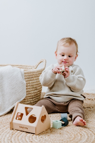 Изображение New! Baby's only wooden shape sorting toy house 10+ Earth BO-860.863.800.50