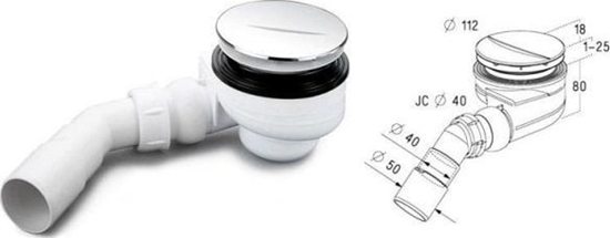 Picture of NICOLL DRAIN FOR SHOWER TRAYS TURBOFLOW TB90S