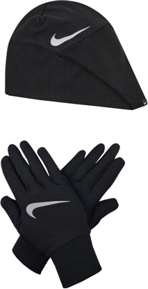 Picture of Nike Nike Wmns Essential Running Hat-Glove Set N1000595-082 Czarne XS/S