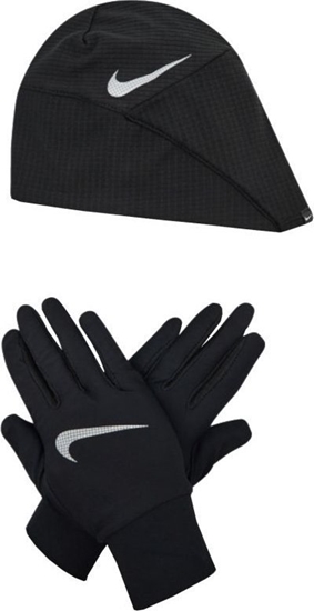 Picture of Nike Nike Wmns Essential Running Hat-Glove Set N1000595-082 Czarne XS/S