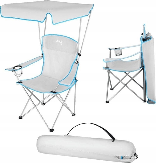 Изображение Nils Extreme NC3087 SZARE KRZESO TURYSTYCZNE Z DASZKIEM NILS CAMP