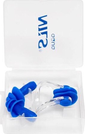 Изображение Nils Extreme NQAW30 NIEBIESKI ZESTAW PYWACKI SILIKONOWE ZATYCZKI DO USZU I NA NOS NILS AQUA