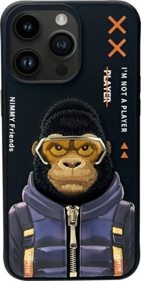Picture of Nimmy iPhone 15 Pro 6.1" Case Black Cool&Cute 2.0 Monkey