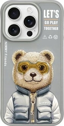 Изображение Nimmy iPhone 15 Pro 6.1" case gray/grey Cool&Cute 2.0 Bear