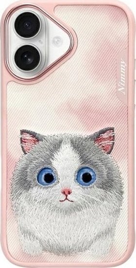 Изображение Nimmy iPhone 16 6.1 case pink Big Eyed Pet 2.0 Cat