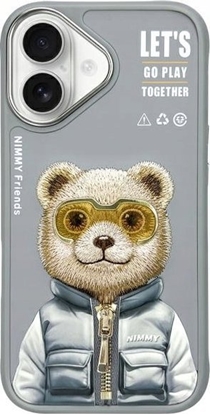Изображение Nimmy iPhone 16 6.1" case gray/grey Cool&Cute 2.0 Bear