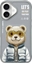 Attēls no Nimmy iPhone 16 6.1" case gray/grey Cool&Cute 2.0 Bear