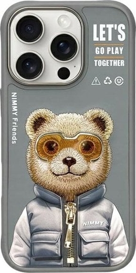 Изображение Nimmy iPhone 16 Pro Max 6.9" case gray/grey Cool&Cute 2.0 Bear