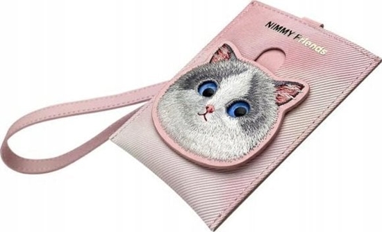 Picture of Nimmy portfel na karty róowy/pink Big Eyed Pet 2.0 Cat