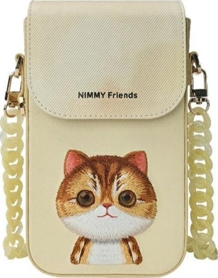 Picture of Nimmy torebka na telefon khaki Big Eyed Pet 2.0 Cat