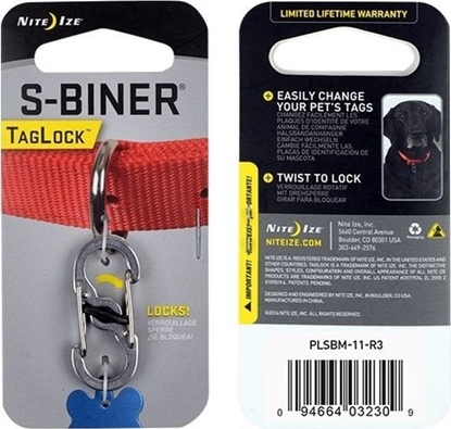 Изображение NiteIze Karabiczyk S-Biner TagLock 2 Steel