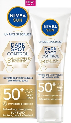 Attēls no Nivea _Sun Spot Control Luminous 630® odwieajcy fluid przeciwsoneczny do twarzy SPF50+ 40ml