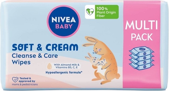 Picture of Nivea Chusteczki nawilane Soft & Cream 4x57 szt.