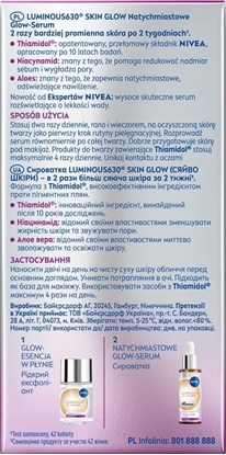 Picture of Nivea Luminous630 Skin Glow Serum Natychmiastowe glow-serum do twarzy 15ml