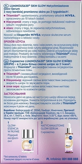 Picture of Nivea Luminous630 Skin Glow Serum Natychmiastowe glow-serum do twarzy 15ml