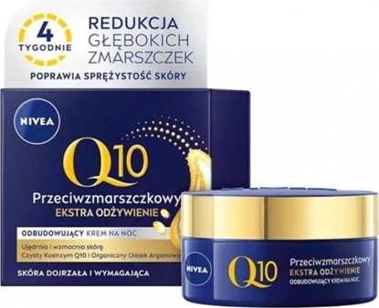 Attēls no Nivea Q10 Ekstra Odywienie przeciwzmarszczkowy odbudowujcy krem na noc 50ml