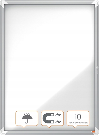 Picture of Nobo Gablota oszkl zewn magnet Nobo 9xA4bia�a