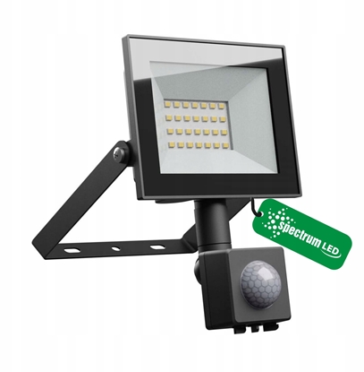 Attēls no NOCTIS LUX 4 NAWIETLACZ 20W NW 230V IP44 116x174x53mm CZARNY czujnik ruchu PIR