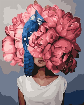 Picture of Norimpex Malowanie po numerach - Piwonie i koliber 40x50cm