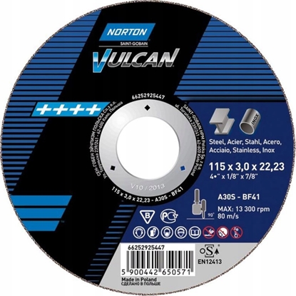Picture of Norton Clipper TARCZA FLEX 41 115x3,0x22,2 A 30 S VULCAN NORTON - 66252925447