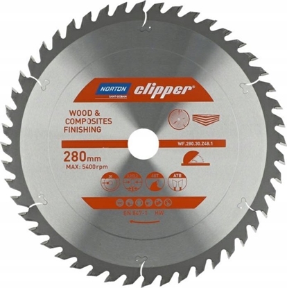 Picture of Norton NORTON PIA TARCZOWA 280mm x 30mm x 48z DREWNO I KOMPOZYTY ATB (3,2 / 2,2)