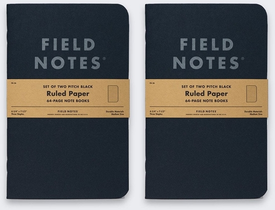 Picture of Notes Field Notes Pirch Black Large Linie 2 Pa