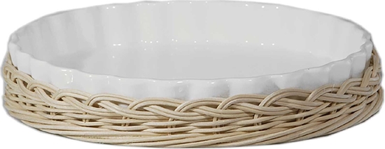 Picture of NPC Polska La Porcellana Bianca Midollino Wiklinowy kosz na naczynie do tarty 25 cm
