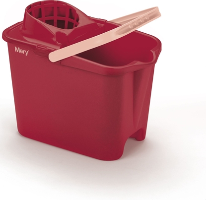 Attēls no NPC Polska Mery Prostoktne wiadro 14 l z wyciskaczem czerwone