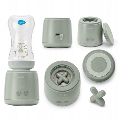 Attēls no Nuvita, Warm'n'Mix Przenony podgrzewacz do butelek z mieszadekiem, Sage Green