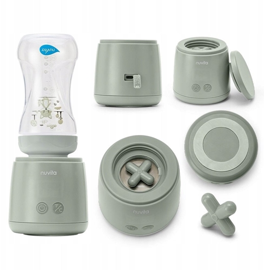 Picture of Nuvita, Warm'n'Mix Przenony podgrzewacz do butelek z mieszadekiem, Sage Green
