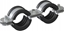 Изображение Obejma podwójna UDG z okadzin 1 (31-34mm) BK M8 ocynk