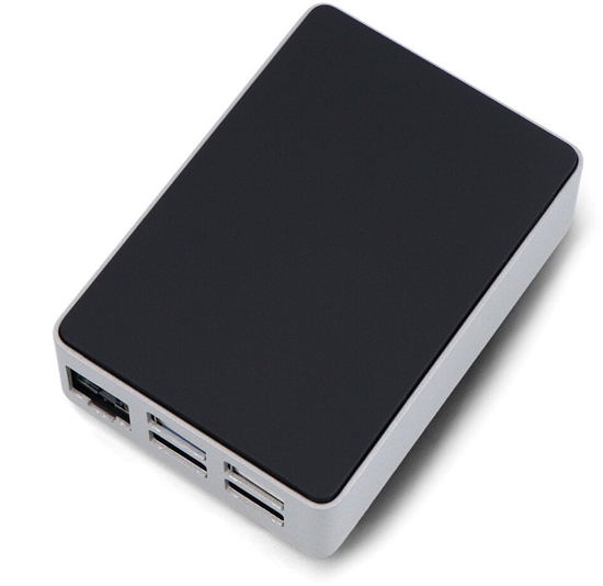 Picture of Obudowa do Raspberry Pi 5 - aluminiowa - srebrno-czarna - Flirc}