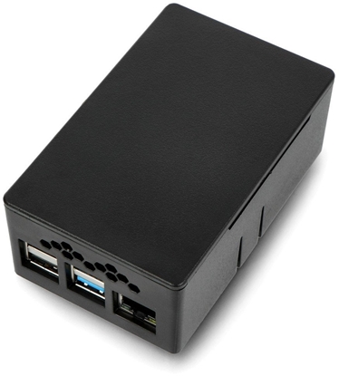 Attēls no Obudowa HighPi Pro do Raspberry Pi 4B i HiFiBerry - uniwersalna, czarna}