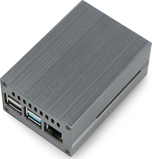 Picture of OEM Obudowa do Raspberry Pi 4B z wentylatorem - aluminiowa - szara