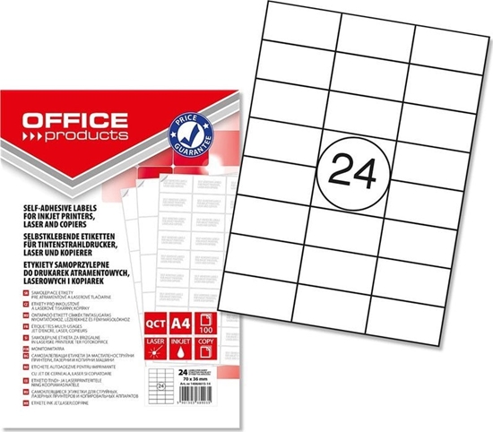 Picture of Office Products Etykiety Office Products A4 70x36mm biae (100)