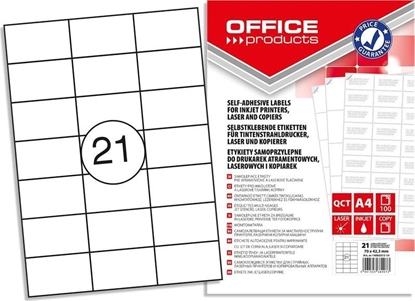 Attēls no Office Products Etykiety Office Products A4 70x42.3mm biae (100)