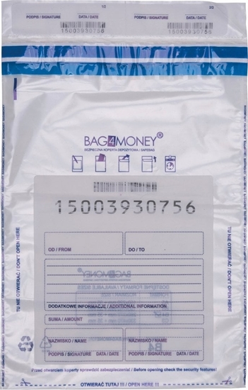 Picture of Office Products Koperta bezpieczna OFFICE PRODUCTS, B4, 260x370mm, 50szt., transparentna