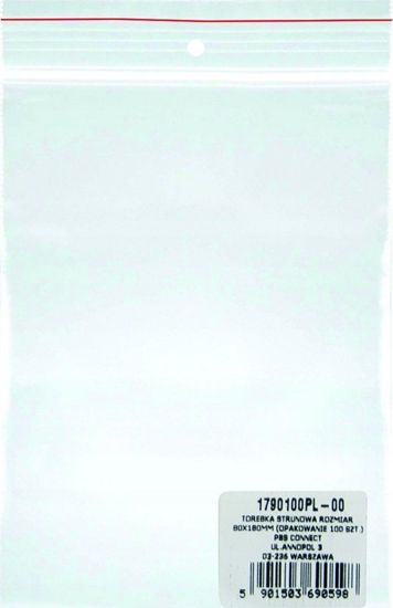 Picture of Office Products Torebka strunowa OFFICE PRODUCTS, LDPE, 80x180mm, 100szt., transparentna