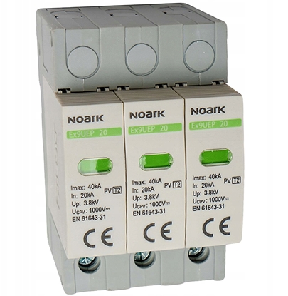 Picture of Ogranicznik przepi Noark 112894 typ II 1200V DC 3 moduy szer. dla nieuziemionych systemów SPD Ex9UEP 20 3P