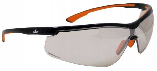 Picture of Okulary ochronne MCR Marazion, przyciemniane soczewki UV, czarno-pomaraczowe oprawki