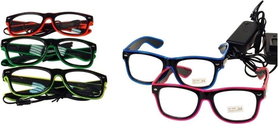Изображение Okulary ze wieccymi oprawkami LED MIX