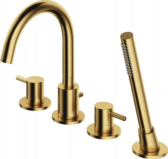 Picture of OMNIRES Y rim-mounted bathtub mixer, brushed brass, Y1232BSB