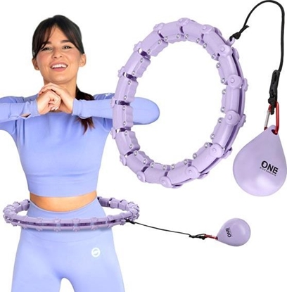 Attēls no One Fitness Hula hop z wypustkami i obcinikiem OHA02 fioletowe