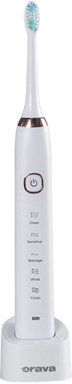 Picture of Orava Stomafresh sonický zubní kartáek, 5 reim, cestovní pouzdro, asova, bílá