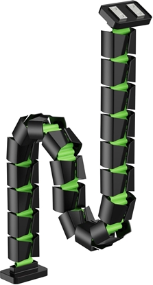 Picture of Organizer kabli, G�sia szyja z magnetycznym mocowaniem, czarno-zielony, 1285mm, do sto��w z regulacj� wysoko�ci, Powerton