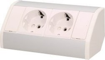 Attēls no Orno Gniazdo meblowe 2x2P+Z, schuko, biao-srebrne