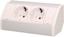 Изображение Orno Gniazdo meblowe 2x2P+Z, schuko, biao-srebrne