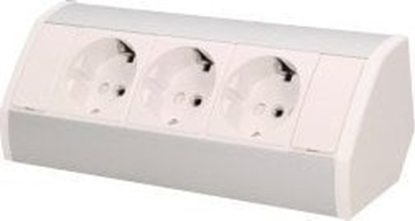 Attēls no Orno Gniazdo meblowe 3x2P+Z, schuko, biao-srebrne